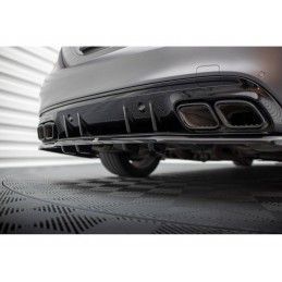 Maxton Central Rear Splitter (with vertical bars) Mercedes-AMG C63 Sedan / Estate W205 Facelift, MAXTON DESIGN