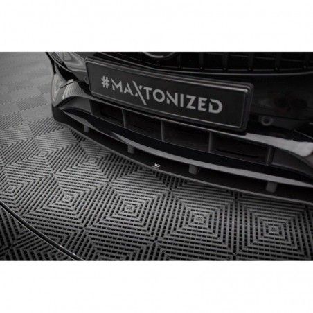 Maxton Street Pro Front Splitter Mercedes-Benz A AMG-Line W176 Facelift Black, MAXTON DESIGN