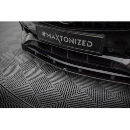 Maxton Street Pro Front Splitter Mercedes-Benz A AMG-Line W176 Facelift Black-Red, MAXTON DESIGN