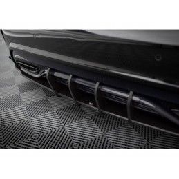 Maxton Street Pro Rear Side Splitters + Flaps Mercedes-Benz A AMG-Line W176 Facelift Black + Gloss Flaps, MAXTON DESIGN