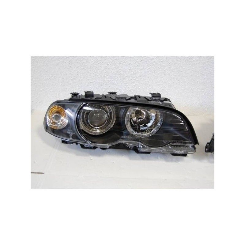 Set De Phares Avant Angel Eyes BMW E46 1999-2002 2-Porte Noir, Nouveaux produits eurolineas