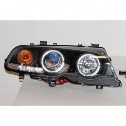 Set De Phares Avant Angel Eyes BMW E46 1999-2002 2-Porte Noir Modèle II, Nouveaux produits eurolineas