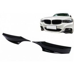 Front Bumper Side Splitters suitable for BMW 3 Series F34 GT (2013-2020) Piano Black, Nouveaux produits kitt