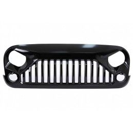 Assembly of Central Grille Front Grille suitable for JEEP Wrangler / Rubicon JK (2007-2017) Black with HID Bi-Xenon Headlights, 
