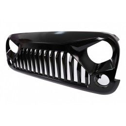Assembly of Central Grille Front Grille suitable for JEEP Wrangler / Rubicon JK (2007-2017) Black with HID Bi-Xenon Headlights, 