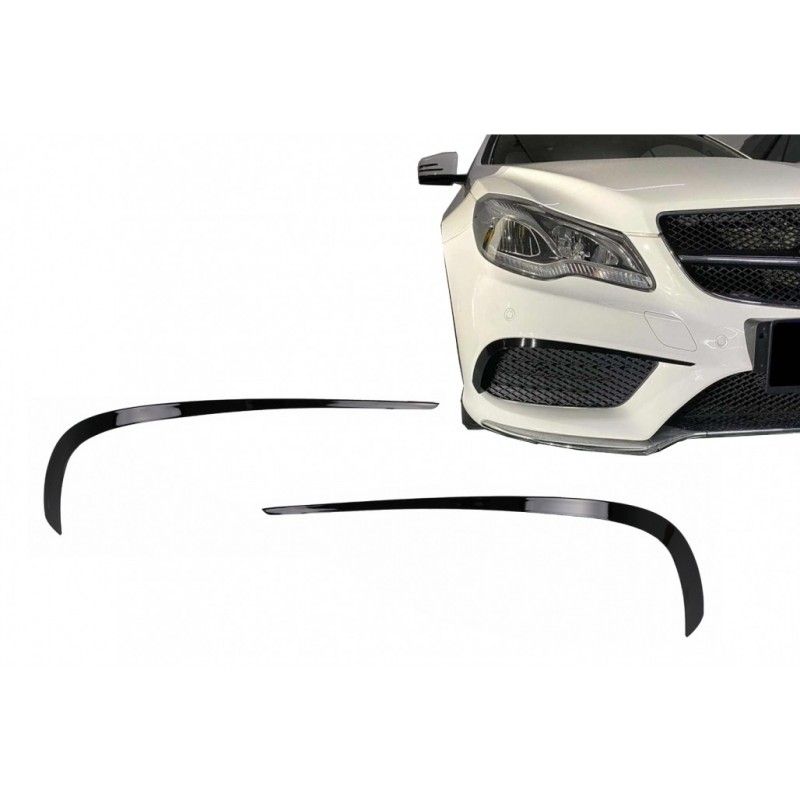 Front Bumper Flaps Side Fins Flacs suitable for Mercedes E-Class C207 Coupe A207 Cabriolet Facelift Sport Line (2013-2017), Nouv