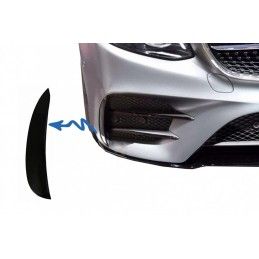 Front Bumper Flaps Side Fins Flics suitable for Mercedes E-Class W213 S213 C238 A238 E43 E53 Design Black Edition, Nouveaux prod