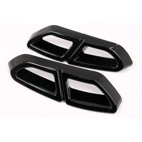 Muffler Tips Decorative Frames suitable for VW Passat B8 3G GTE / Alltrack (2015-2019) Piano Black, Nouveaux produits kitt