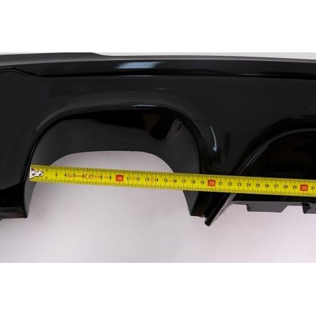 Rear Bumper Spoiler Valance Diffuser Left Outlet for Twin Exhaust suitable for BMW 2 Series F22 F23 (2013-) Shiny Black, Nouveau