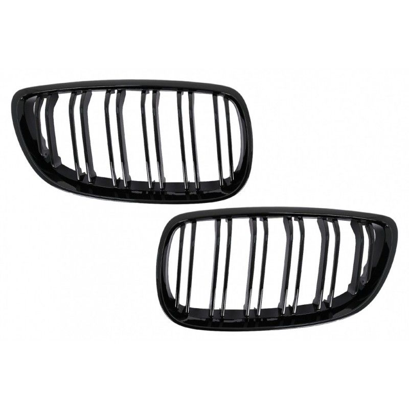 Front Kidney Grilles suitable for BMW 3 Series E92 E93 Coupe Convertible NonLCI (2006-2009) Double Stripe M-Package Sport Design