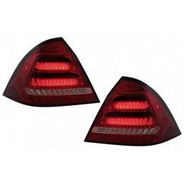 Full LED Taillights suitable for Mercedes C-Class W203 Sedan (2000-2004) Red Clear with Dynamic Turn Signal, Nouveaux produits k
