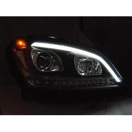 Headlights Tube Light suitable for Mercedes M-Class W164 (2005-2008) Black with Dynamic Turn Signals, Nouveaux produits kitt