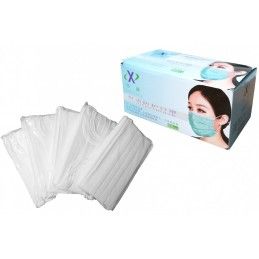 Package of 50 Disposable Protective Mask with Folds 3 Layers Unisex with Bending Strip, Nouveaux produits kitt