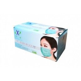 Package of 50 Disposable Protective Mask with Folds 3 Layers Unisex with Bending Strip, Nouveaux produits kitt