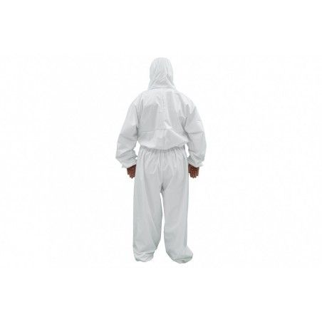 Coverall Overall Dustproof Workwear Jumpsuit Cotton and Polyethylene with Hood Washable size XXL, Waterproof, Washable, Nouveaux