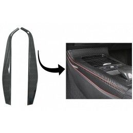 Car Center Console Panel Side Decorative Trim Cover Suitable for Mercedes A-Class W177 V177 (2018-Up) Carbon, Nouveaux produits 