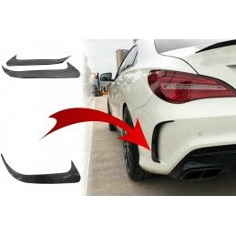 Rear Bumper Flaps Side Fins Flips suitable for Mercedes CLA W117 (2014-2018) Carbon Edition, Nouveaux produits kitt