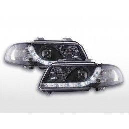 Phares Daylight LED Feux de jour LED Audi A4 B5 8D 94-99 noir, A4 B5 94-01