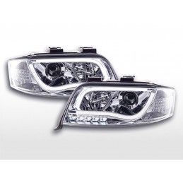 Phare Daylight LED feux de jour Audi A6 type 4B 01-04 chrome, A6 4B C5 97-04