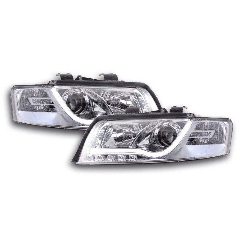 Phare Daylight à LED DRL look Audi A4 type 8E 01-04 chromé pour conduite à droite, A4 B6 00-05