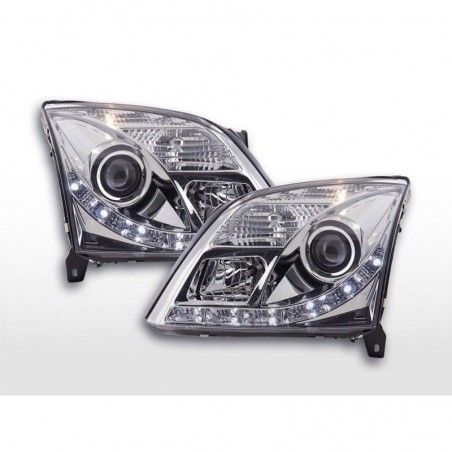 Phare Daylight LED DRL look Opel Vectra C 02-05 chrome, Vectra C