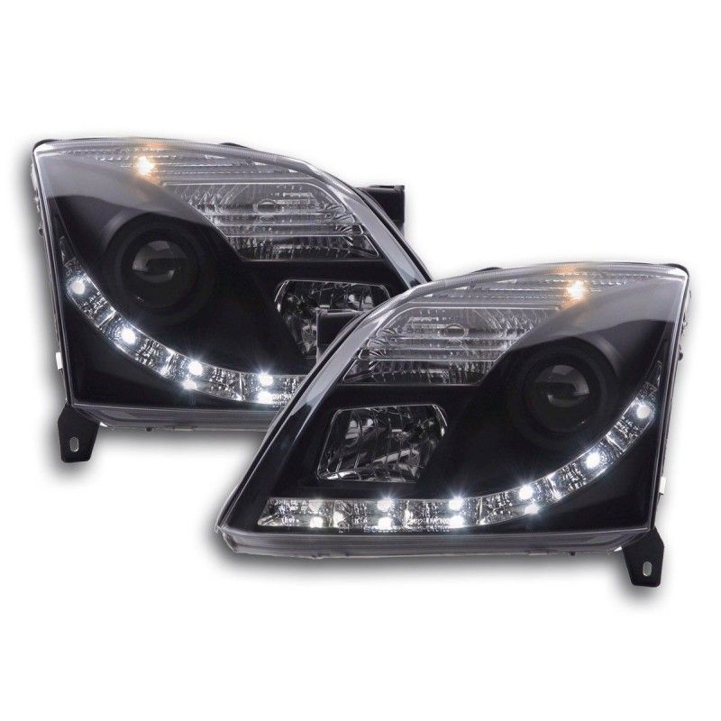 Phare Daylight LED DRL look Opel Vectra C 02-05 noir, Vectra C