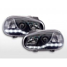 Phares Daylight LED feux de jour VW Golf 4 97-03 noir pour conduite à droite, Golf 4