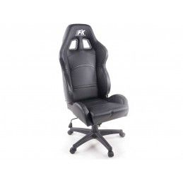 FK siège de sport chaise de bureau pivotante Cyberstar en cuir synthétique noir chaise de bureau pivotante, Sièges de bureau