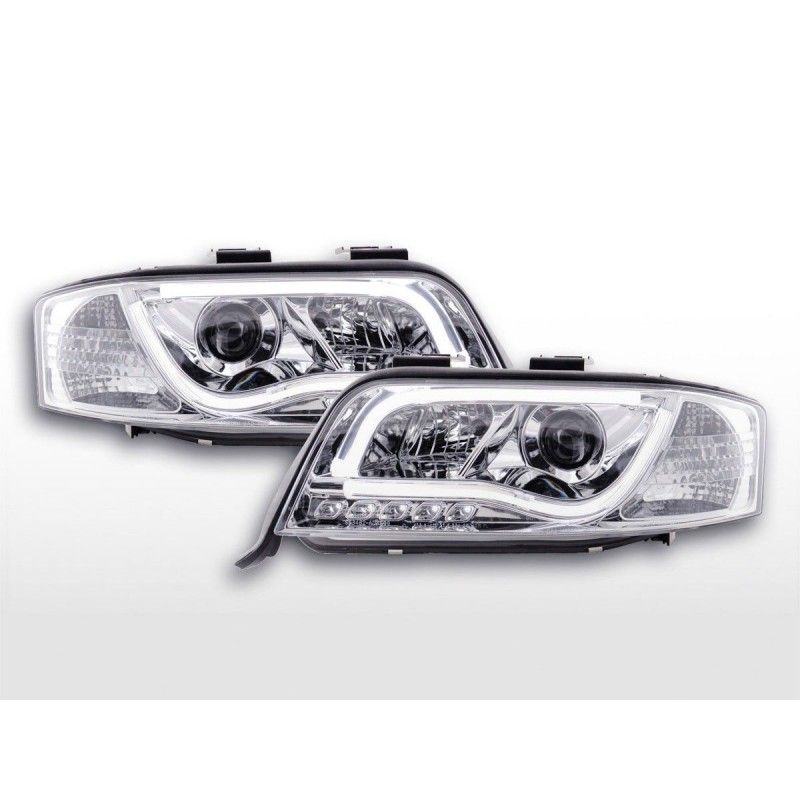 Phare Daylight à LED DRL look Audi A6 type 4B 01-04 chromé pour conduite à droite, A6 4B C5 97-04