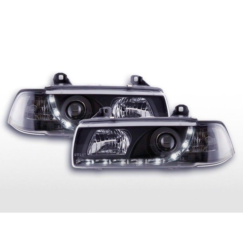 Phares Daylight Feux de jour à LED BMW Série 3 E36 berline 92-98 noir, Serie 3 E46 Berline/Touring