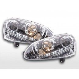 Phare Daylight LED DRL look VW Golf 5 type 1K 03-08 chrome, Golf 5