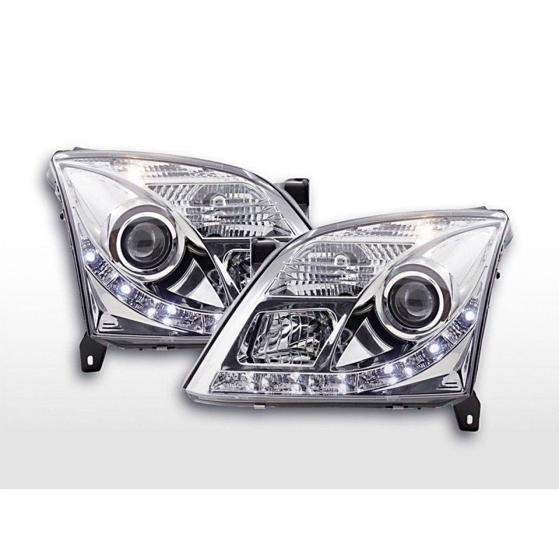 Phare Daylight à LED DRL look Opel Vectra C 02-05 chromé pour conduite à droite, Vectra C