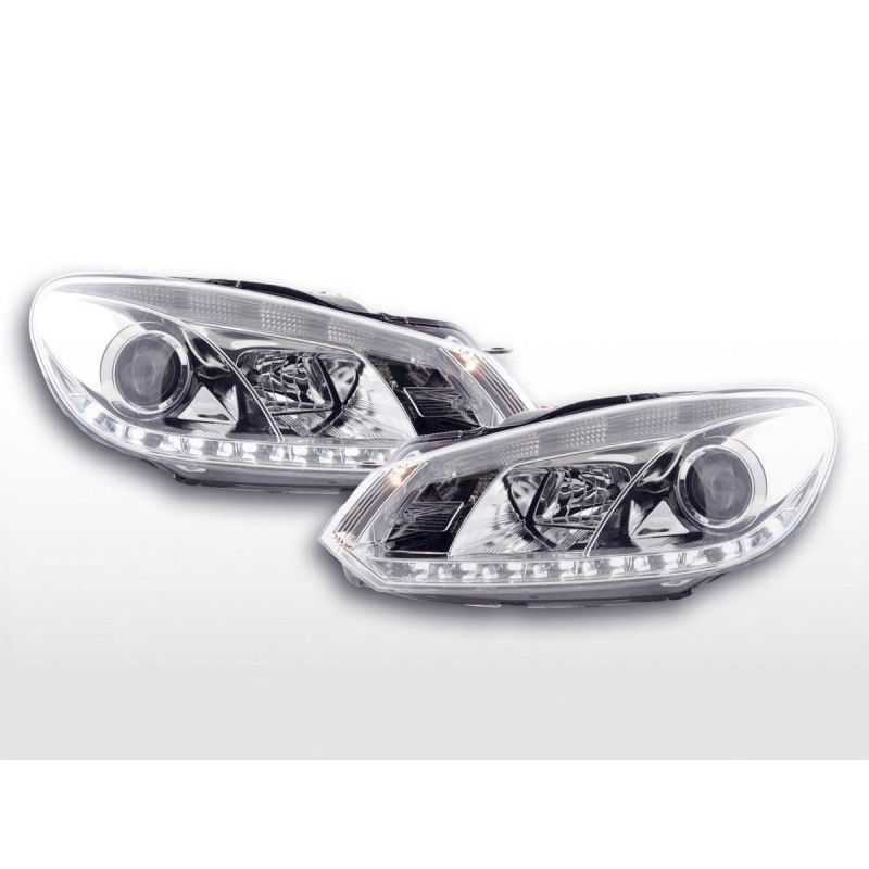 Phare Daylight LED Feux de jour LED VW Golf 6 type 1K 08- chrome pour conduite à droite, Golf 6
