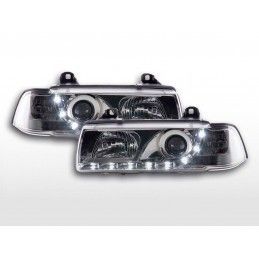 Phares Daylight Feux de jour à LED BMW Série 3 E36 Limo / Touring chromé pour conduite à droite, Serie 3 E36 Berline/Compact