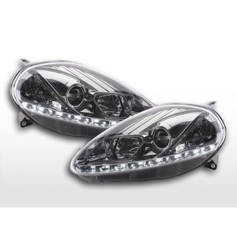 Phare Daylight LED feux de jour Fiat Grande Punto 199 chrome, Grande Punto (199)