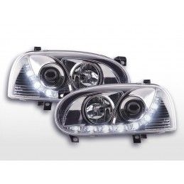 Phare Daylight LED feux de jour VW Golf 3 91-97 chrome, Golf 3