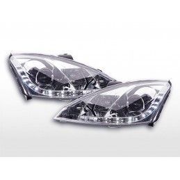 Phare Daylight à LED DRL look Ford Focus 3/4/5 portes. 01-04 chromé, Focus I 98-05