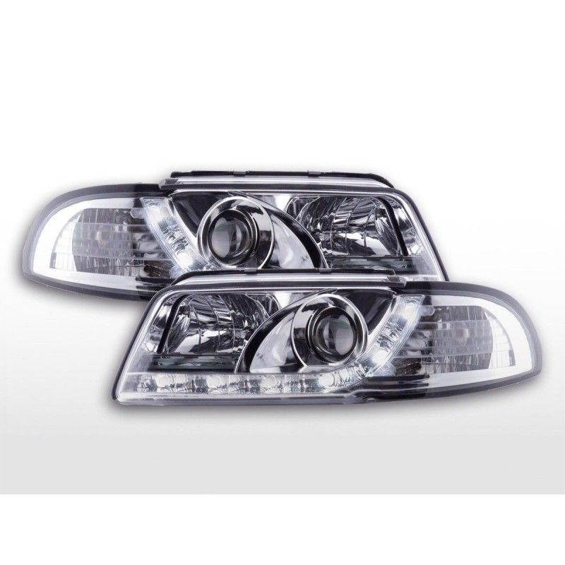 Phare Daylight LED Feux Diurnes Audi A4 B5 8D 94-99 chrome, A4 B5 94-01 Phare Daylight LED Feux Diurnes Audi A4 B5 8D 94-99 chrome, A4 B5 94-01