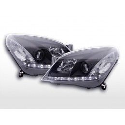 Phare Daylight à LED DRL look Opel Astra H 04-10 noir pour conduite à droite, Astra H