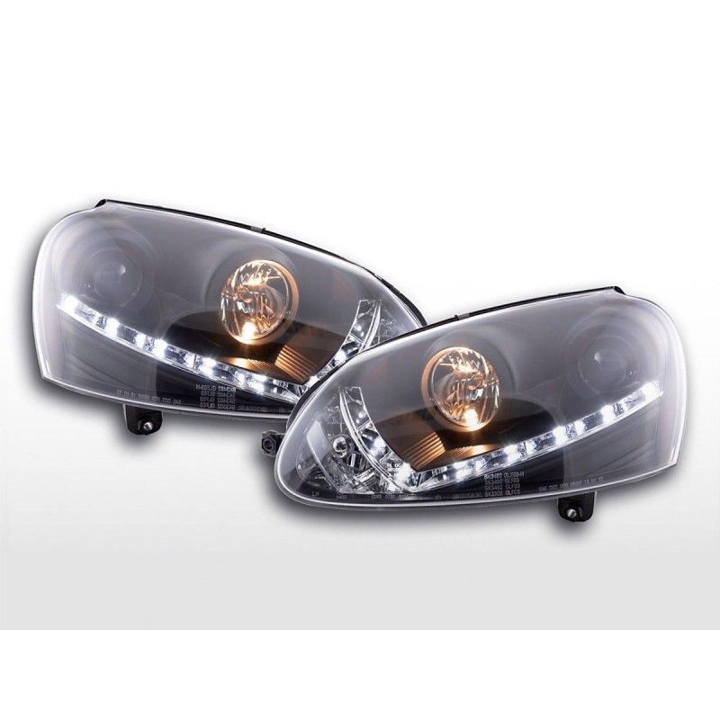 Phare Daylight LED feux diurnes VW Golf 5 type 1K 03-08 noir pour conduite à droite, Golf 5