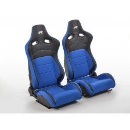 Sièges sport FK Sièges demi-coque de voiture Set Cologne cuir artificiel / tissu noir / bleu, Nouveaux produits fk