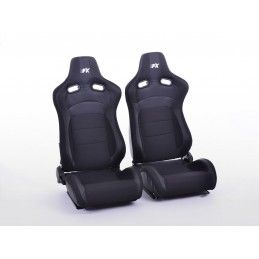Sièges sport FK Set de sièges auto demi-coque cuir artificiel Cologne / tissu noir, Nouveaux produits fk