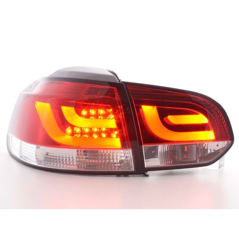 Kit feux arrières LED VW Golf 6 type 1K 2008-2012 rouge / clair, Golf 6