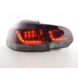 Kit feux arrières à LED VW Golf 6 type 1K 2008-2012 rouge / noir pour conduite à droite, Golf 6