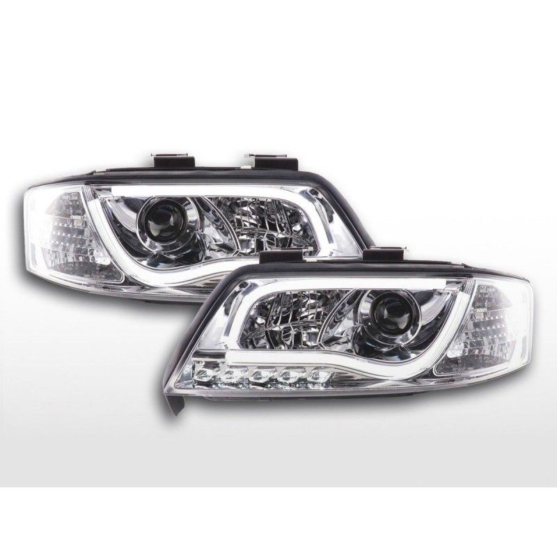 Phare Daylight LED DRL look Audi A6 type 4B 01-04 chrome, A6 4B C5 97-04