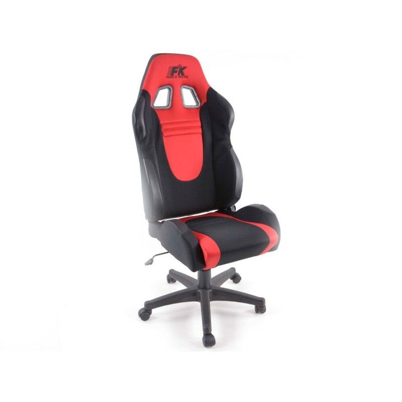 FK siège de sport chaise de bureau pivotante Racecar noir / rouge chaise de direction chaise pivotante chaise de bureau, Sièges 