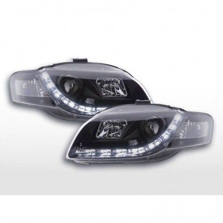 Phare Daylight LED Feux de jour à LED Audi A4 type 8E 04-08 noir, Eclairage Audi
