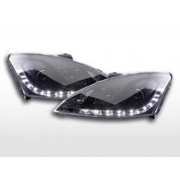 Phare Daylight à LED DRL look Ford Focus 3/4/5 portes. 01-04 noir, Eclairage Ford