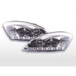 Jeu de phares Daylight LED DRL look Kia cee'd 5 portes. Type ED 06-09 chromé, Eclairage Kia