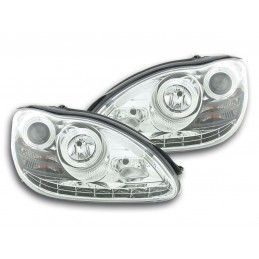 Phare Daylight LED DRL look Mercedes Classe S W220 02-05 chrome, Eclairage Mercedes